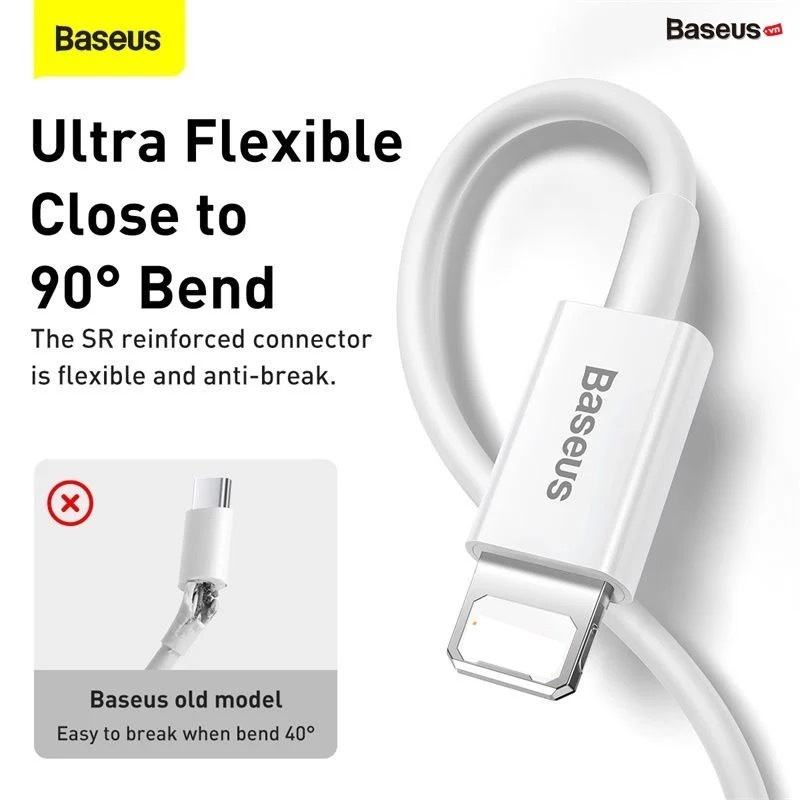Cáp Sạc Baseus Superior Series Fast Charging Data Cable cho 7/8/X/12/13 Series (2.4A,480Mbps,Fast charge,ABS/TPE )