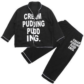 Pijama lụa dài tay in chữ cho bé từ 6-28Kg, Bộ đồ ngủ dài tay cho các bé trai và bé gái