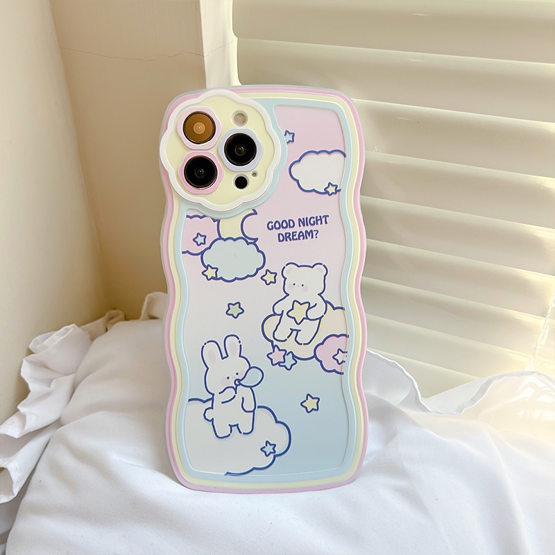 Ốp Điện Thoại Họa Tiết Hoa / Gấu / Đám Mây Cho iphone 7 / 7plus / 8 / 8plus / xs / 11 / 12 / 13 / 14 / pro / max / plus / promax