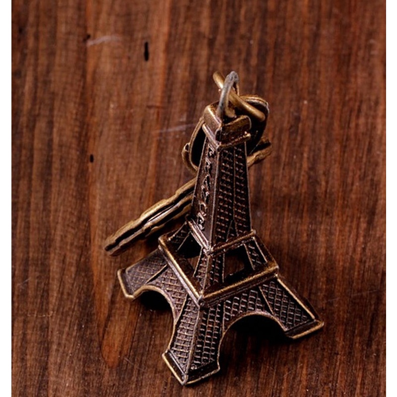 Set 2 Mô Hình Tháp Eiffel Bằng Đồng 5cm Dùng Để Trang Trí