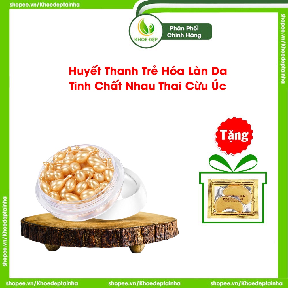 Tinh Chất Nhau Thai Cừu, Serum Mờ Nám, Dưỡng Da, Chống Lão Hóa, Giảm Nếp Nhăn, Huyết Thanh Nhau Thai Cừu Úc Hộp 30V