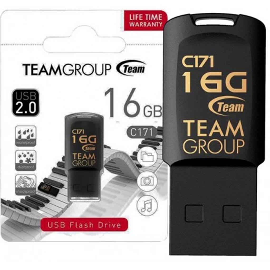 USB Team Group C171 16GB chống nước (Đen) - Hàng chính hãng