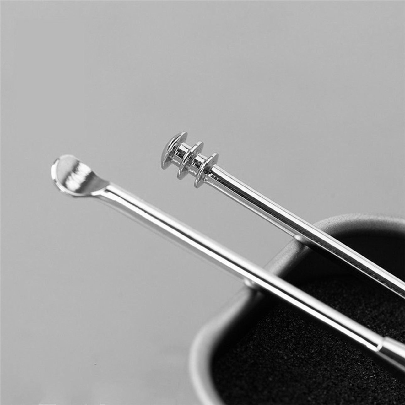 ❤️NIZIU❤️Stainless Steel Earpick Wax Remover Curette Cleaner Health Care Tool Ear Pick/Thép không gỉ Lấy ráy tai Loại bỏ sáp Curette Dọn dẹp hơn Dụng cụ chăm sóc sức khỏe Lấy tai