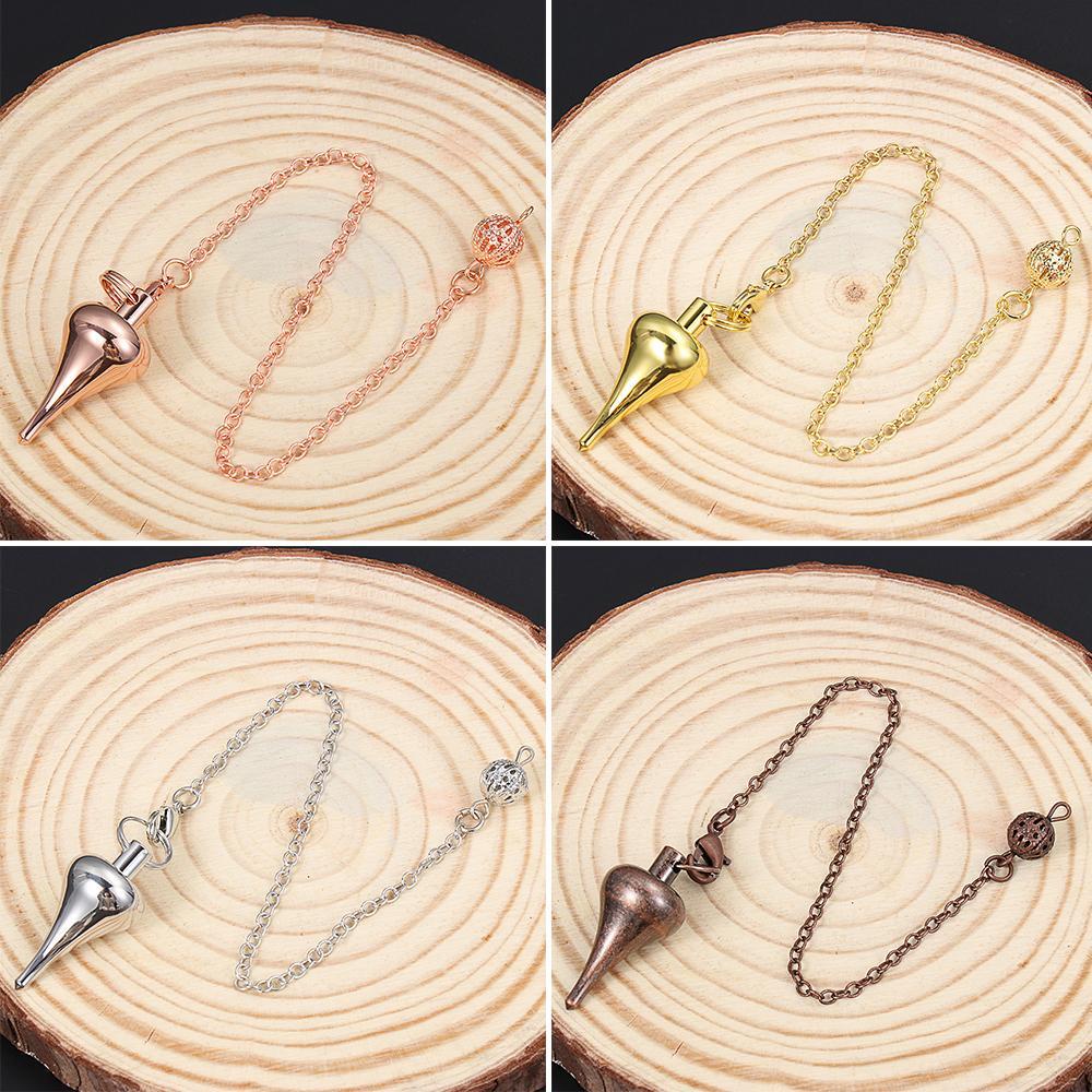 LAY Dây Chuyền Mặt Hình Con Lắc Bằng Kim Loại Mạ Vàng Hồng