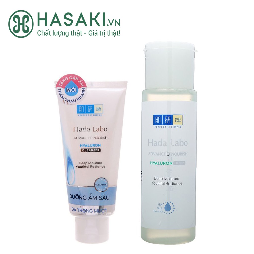 Combo Hada Labo Sữa Rửa Mặt Dưỡng Ẩm 80g + Dung Dịch Dưỡng Ẩm Dành Cho Da Dầu 170ml