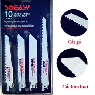 Bộ 10 lưỡi cưa kiếm đa năng