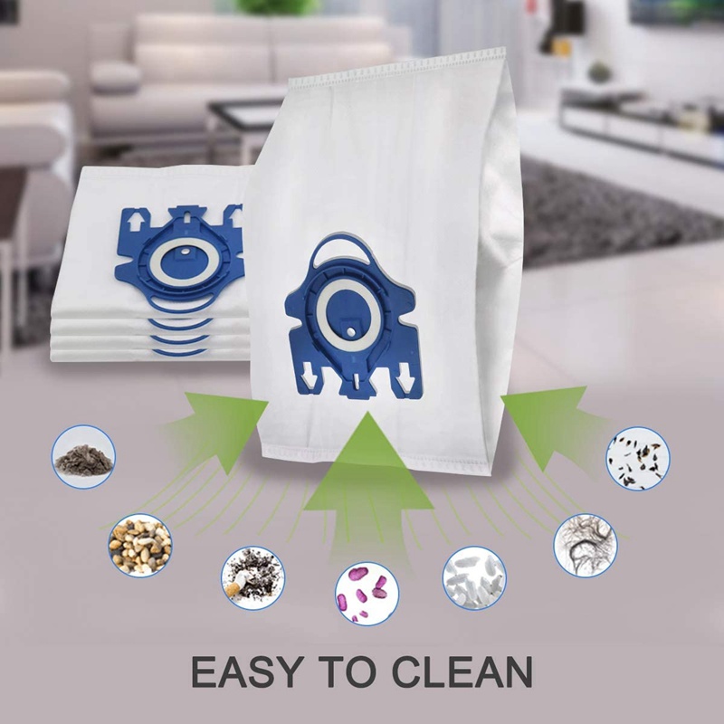 Túi đựng bụi thay thế 10 cái cho Máy hút bụi Miele Loại GN &amp; Bộ lọc 4 gói Phụ kiện máy hút bụi S2 S5 S8 C1 C3