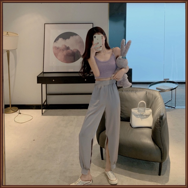 Áo Hai Dây Cổ Chữ U Bằng Vải Lông Màu Trơn Quyến Rũ Cho Nữ Màu Sắc