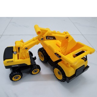 Bộ 2 Xe Đồ Chơi Công Trình Xây Dựng DIY
