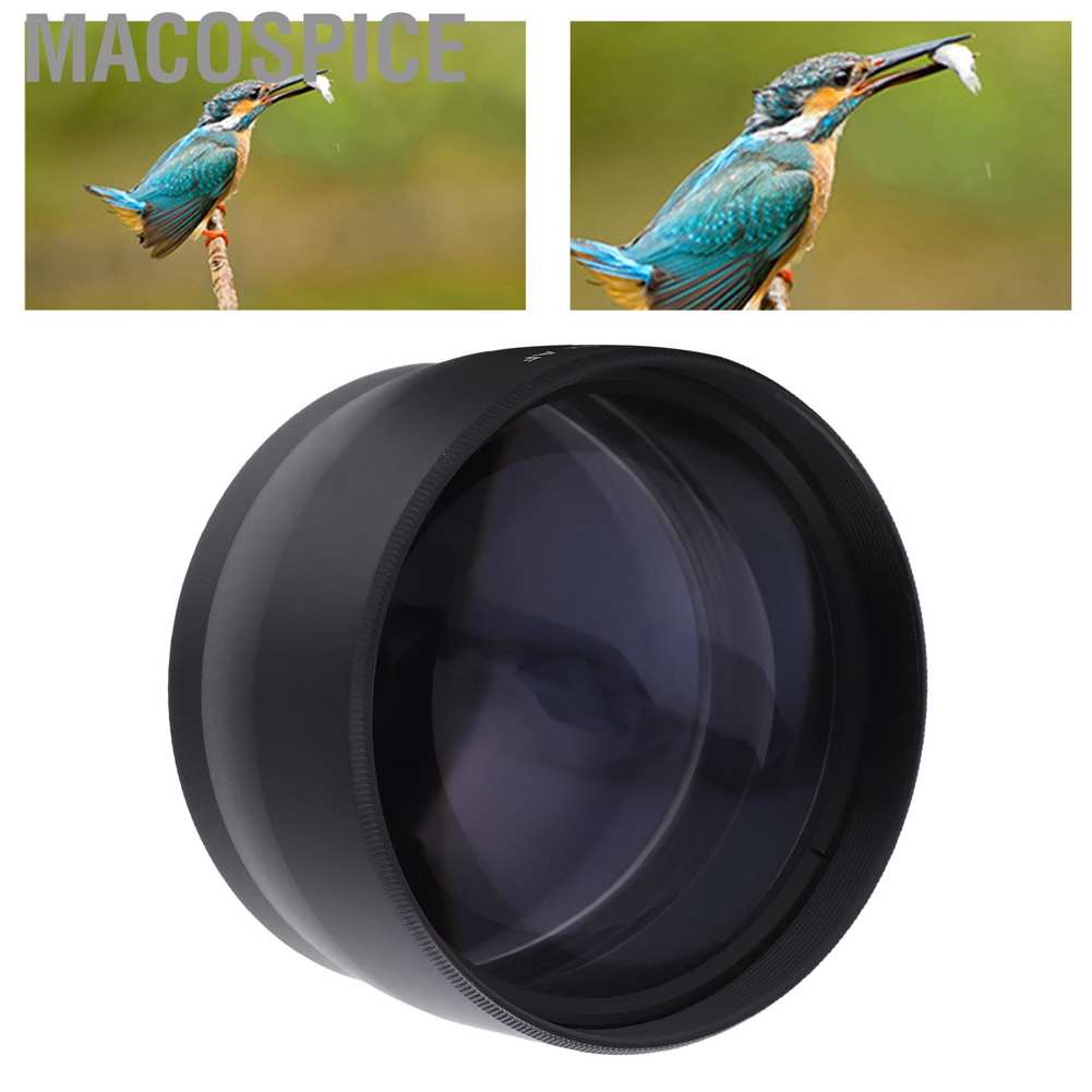 Macospice Universal 58mm 2X Telephoto Lens Teleconverter for Canon Nikon Sony Pentax Etc