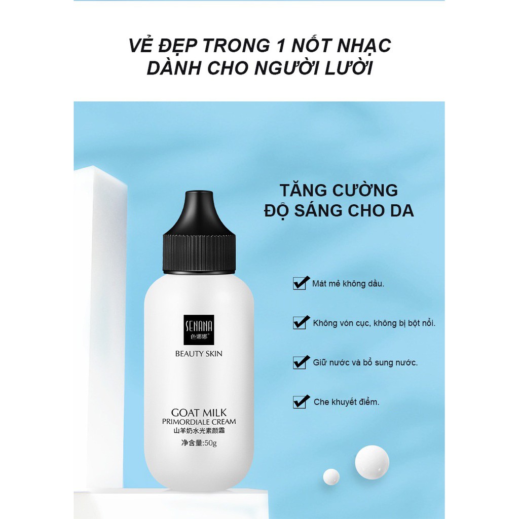 ❤️ Kem Nền Chiết Xuất Sữa Dê Senana Beauty Skin Goat Milk Primordiale Cream 50ml ❤️-W106-D7T2 | BigBuy360 - bigbuy360.vn