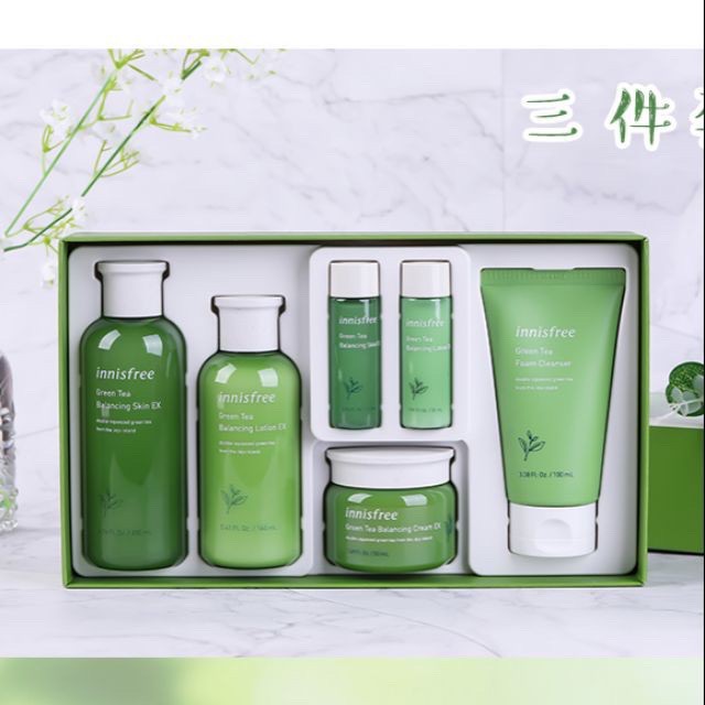 Set Dưỡng Trà Xanh INNISFREE 6 món - Cao Cấp [ date xa ]