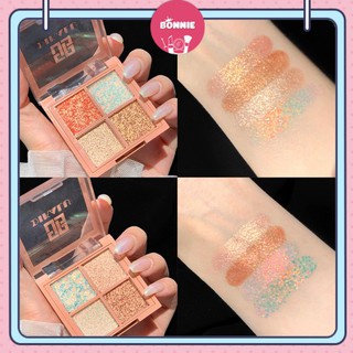 Bảng phấn mắt 4 ô Dikalu nhũ bắt sáng nội địa Trung chính hãng