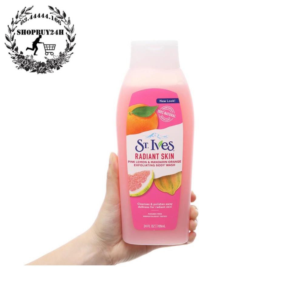 [HCM] -  Sữa tắm làm sáng da Hương Cam Chanh St. Ives Even & Bright body wash 709ml - Q2