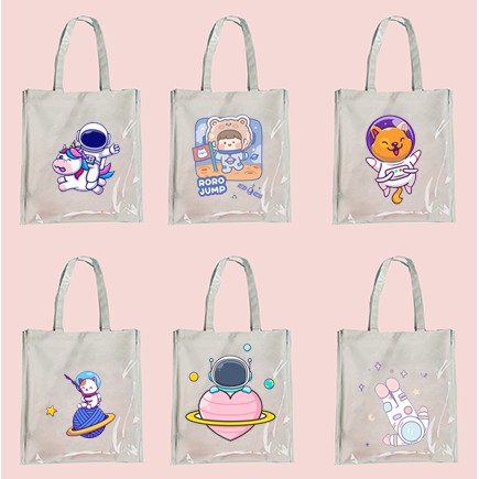 Túi tote phi hành gia astronaut PVC trong TTP35 túi tote thần tượng