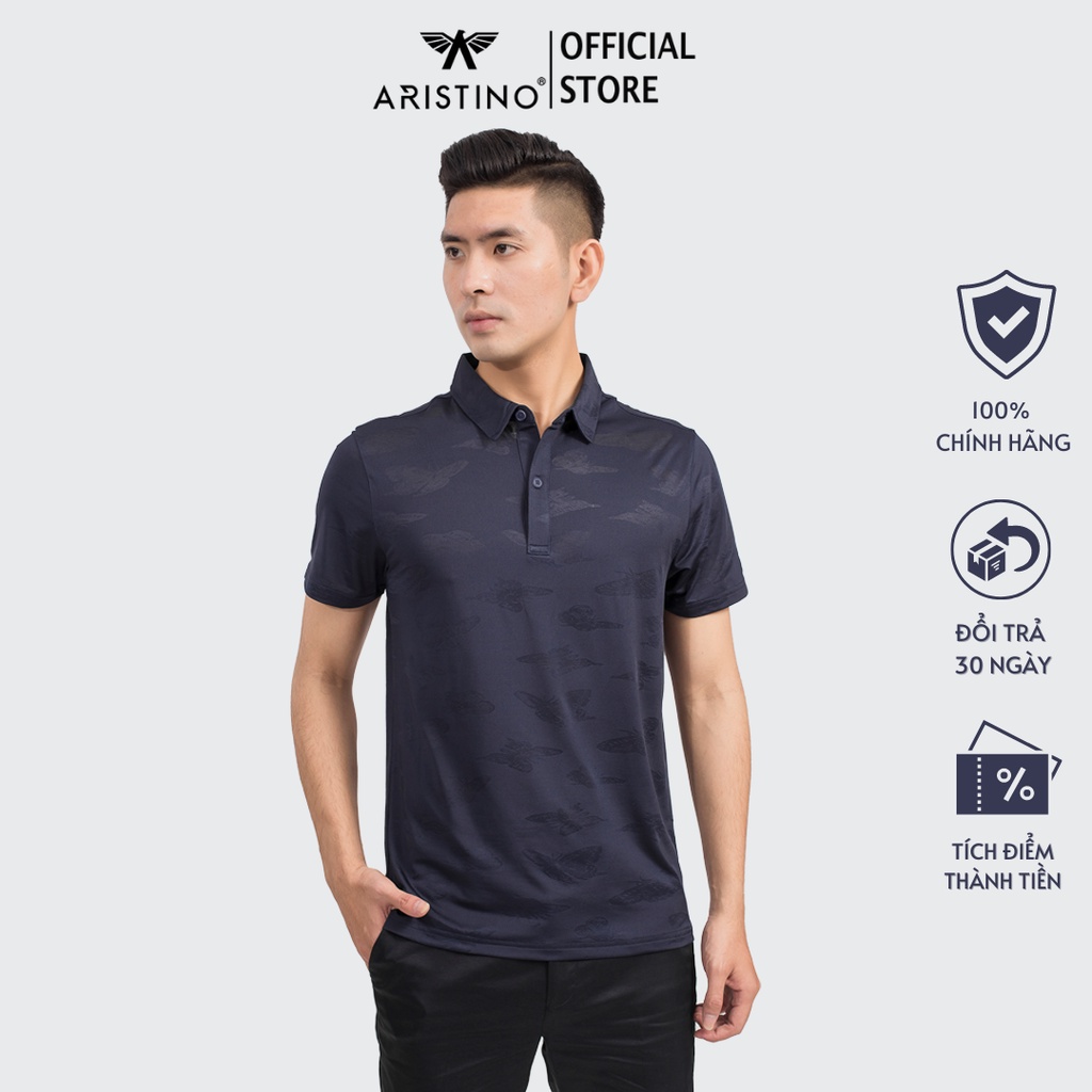 Áo polo nam ARISTINO họa tiết dệt jacquard độc đáo, màu sắc cơ bản dễ phối trang phục - APS086S9 | BigBuy360 - bigbuy360.vn