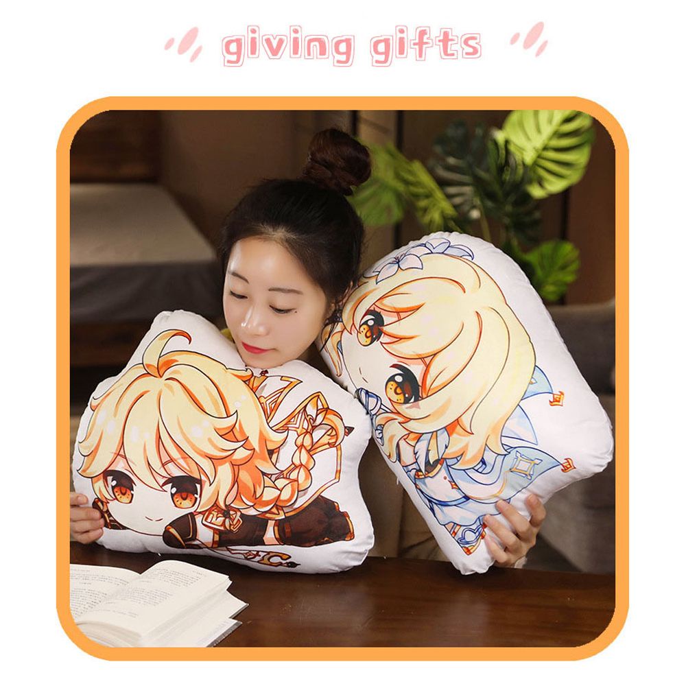 Gối nhồi bông kiểu nhân vật hoạt hình Genshin Impact Klee Barbara Amber Lumine Paimon