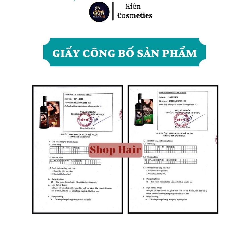 Dầu gội phủ bạc SIN HAIR chính hãng Nhật Bản, thành phần nhân sâm tự nhiên giúp đen tóc, nâu tóc từ lần gội đầu tiên.