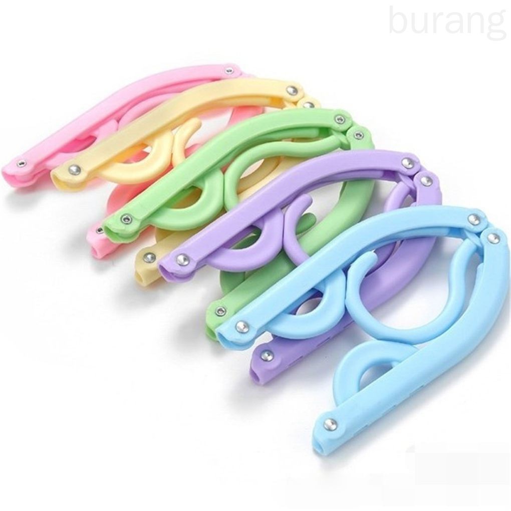 Móc treo quần áo nhựa gấp gọn lại được màu sắc ngẫu nhiên