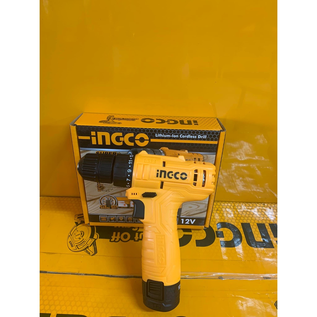 MÁY KHOAN VẶN VÍT DÙNG PIN 12V  INGCO CDLI12415 - HÀNG CHÍNH HÃNG