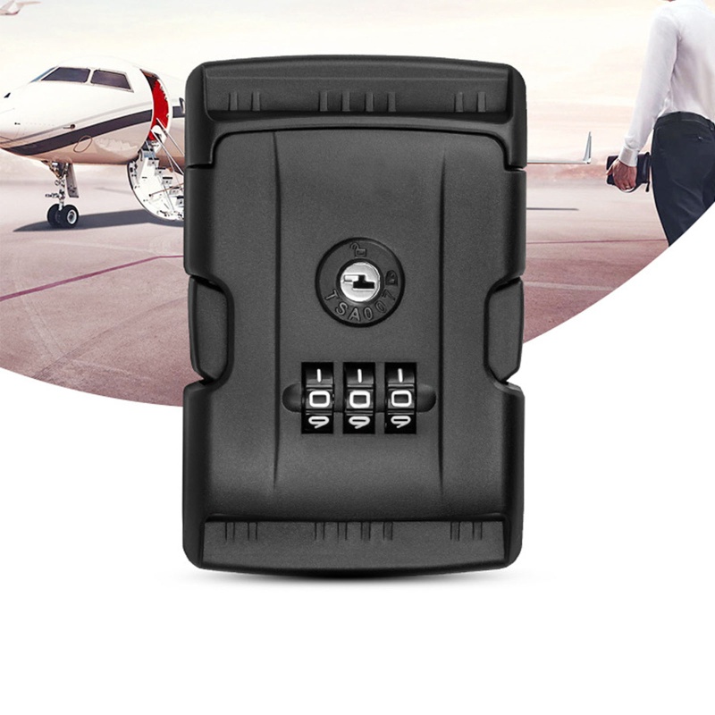 QQ Ổ Khóa Mật Khẩu Bằng Nhựa Màu Đen Chống Trộm An Toàn Tiện Dụng Mang Theo Du Lịch