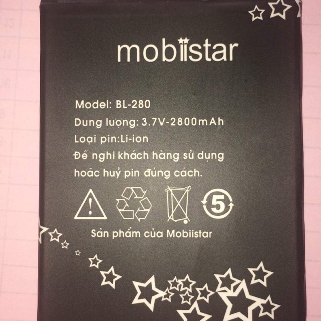 Pin mobistar BL-280 dùng cho lai rumbo s