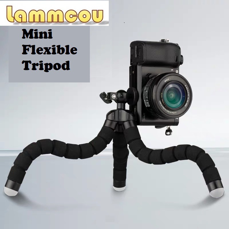 Chân Máy Tripod Mini Lammcou Bằng Xốp Có Giá Đỡ Điện Thoại/Camera Cho GoPro