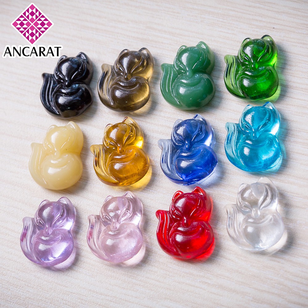 ANCARAT - Mặt dây Hồ ly đá phong thủy - Mệnh Kim