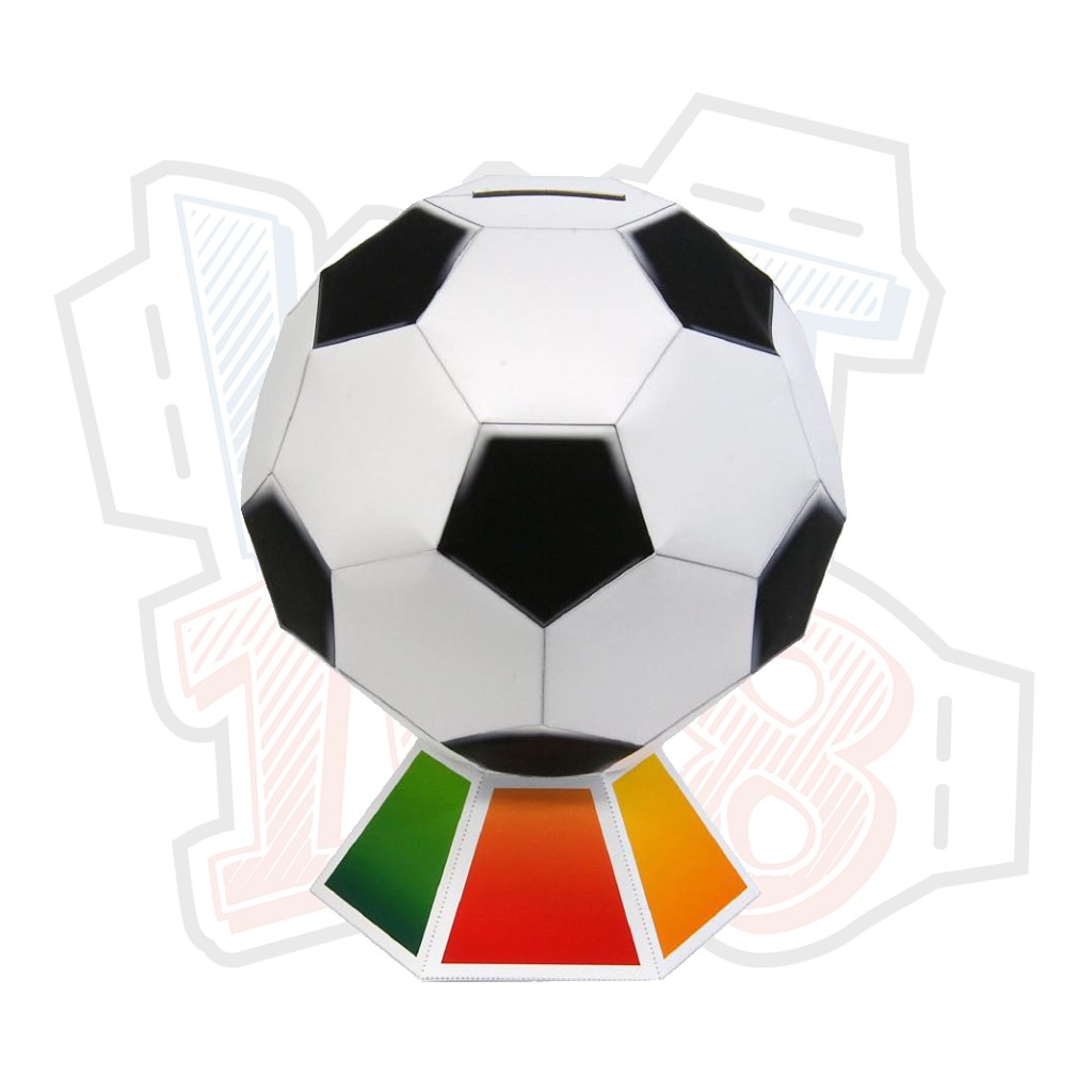 Mô hình giấy đồ vật ống heo Football Money Box