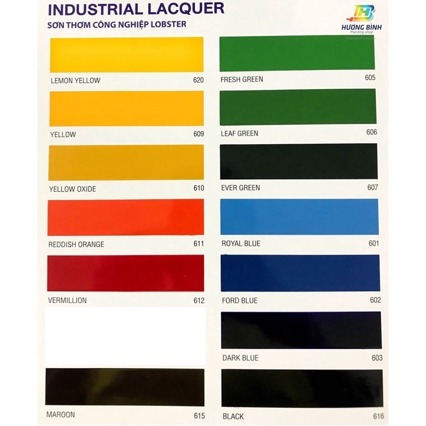 Industrial Lacquer - Sơn thơm công nghiệp Lobster - nhiều màu sắc lựa chọn (Lon 800ml)