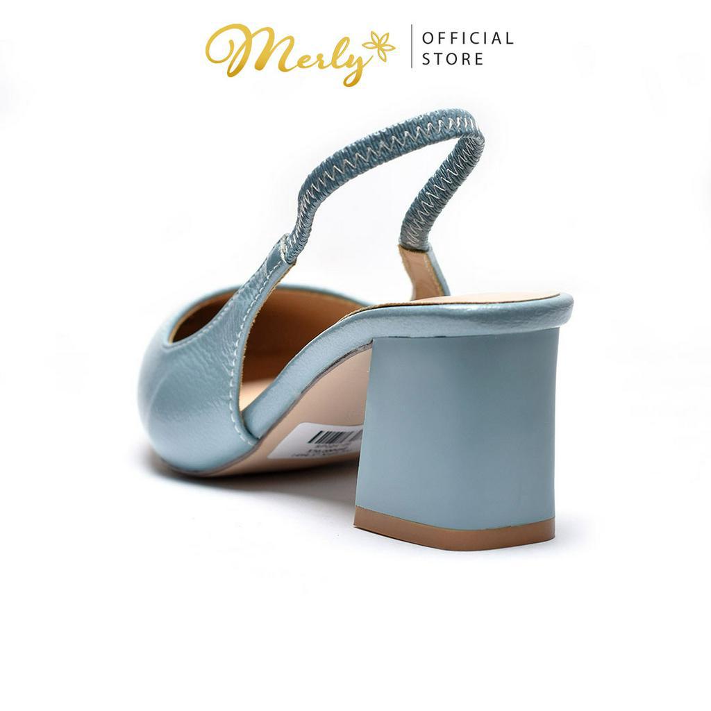 Giày Slingback cao gót Merly 1494, Giày sandal nữ size lớn