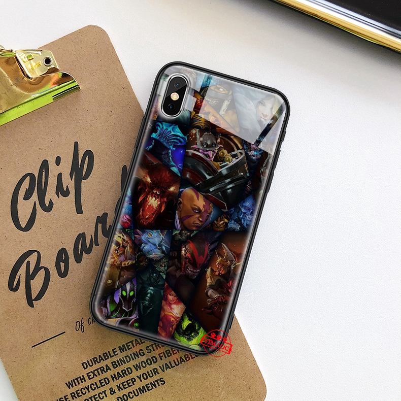 Ốp điện thoại mặt kính in hình Shadow Fiend Dota 2 267C cho Iphone XS Max XR X 11 Pro 7 8 6 6S Plus