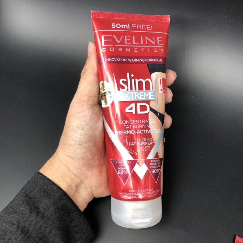 Kem tan mỡ Eveline Slim Extreme 4D, bản mới 2020 Made in EU