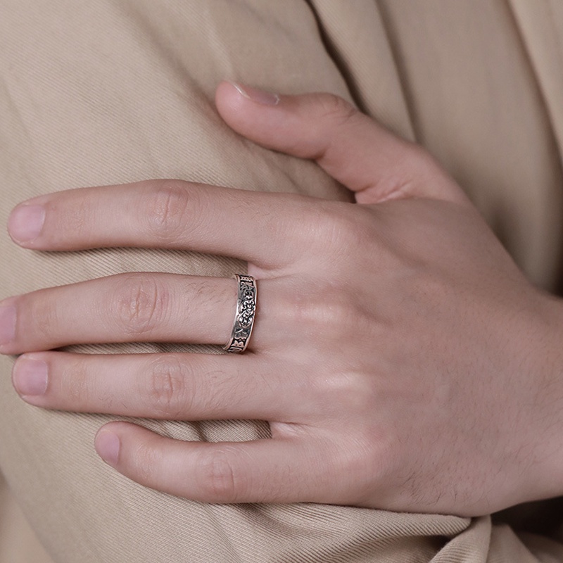 Nhẫn Nam Tì Hưu Giữ an toàn Làm như cũ Cổ điển Tiếng Phạn Khí chất bá đạo Ba chiều Bạc Thái Làm bằng tay NH-152