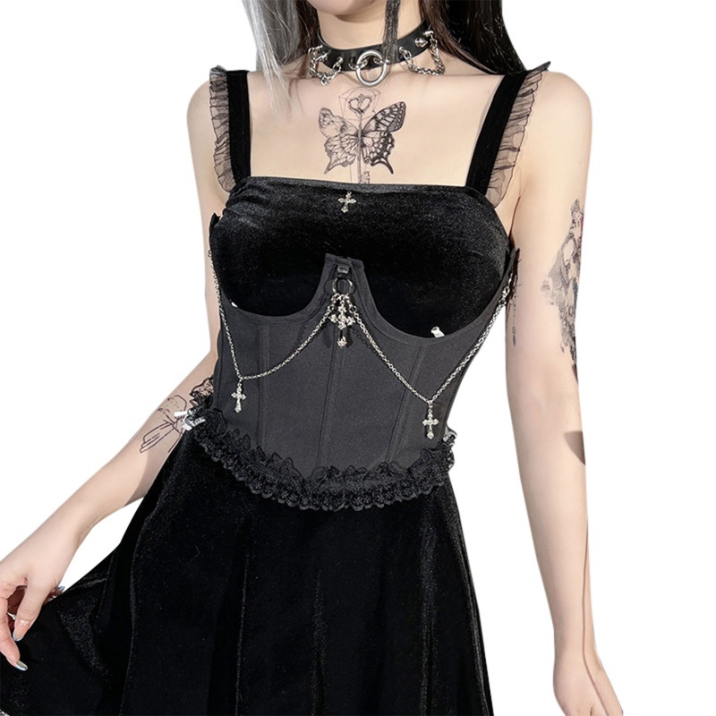Áo Nịt Ngực Corset Phong Cách Gothic Gợi Cảm Cho Nữ