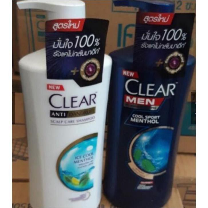 Dầu Gội Clear Men Cool Sport Bạc Hà thái lan 450ml 😘 FREESHIP 😘 sạch gàu, giảm tóc gãy rụng