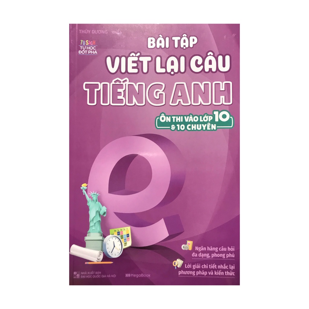 Sách - Combo 4 quyển Bài tập tiếng anh ôn thi vào lớp 10 và 10 chuyên ( Megabooks )