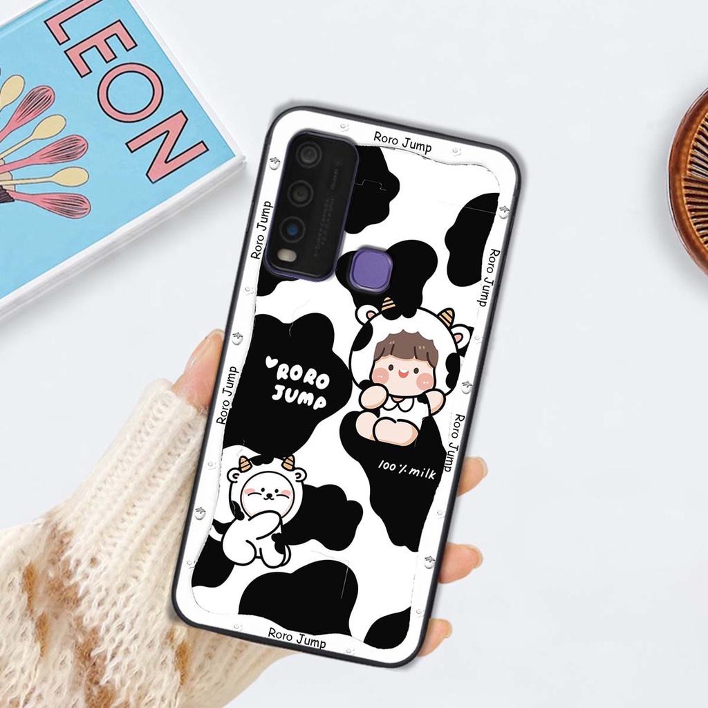 Ốp lưng Vivo Y30 / Y50 in hình gấu cute,bò sữa 3D cute dễ thương bảo vệ điện thoại.