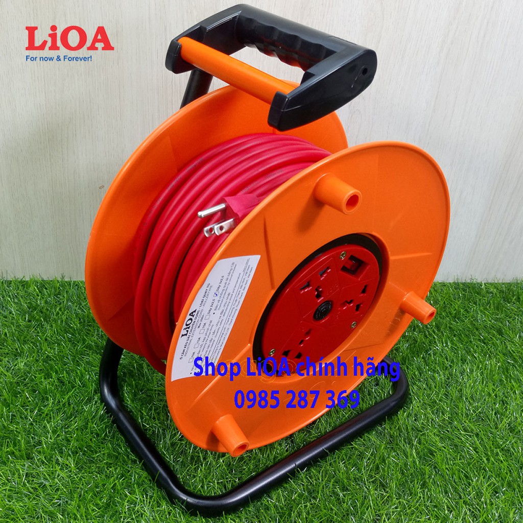 Ổ Cắm LiOA Quay Tay Kéo Dài Kiểu Rulo, Loại Chống Xoắn Dây, Dây Dài 20m/30m. Model QTX2025/ QTX3025