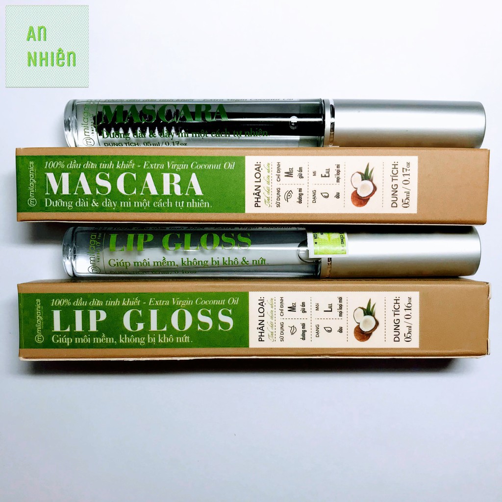 Mascara Dưỡng Mi Milaganics Dầu Dừa Nguyên Chất 5ml