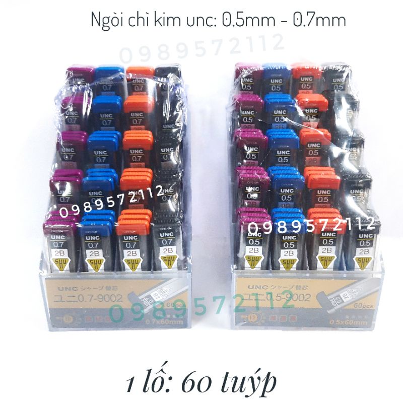 Ngòi chì kim UNC-9002 0.5mm,0.7mm. (1 lố)