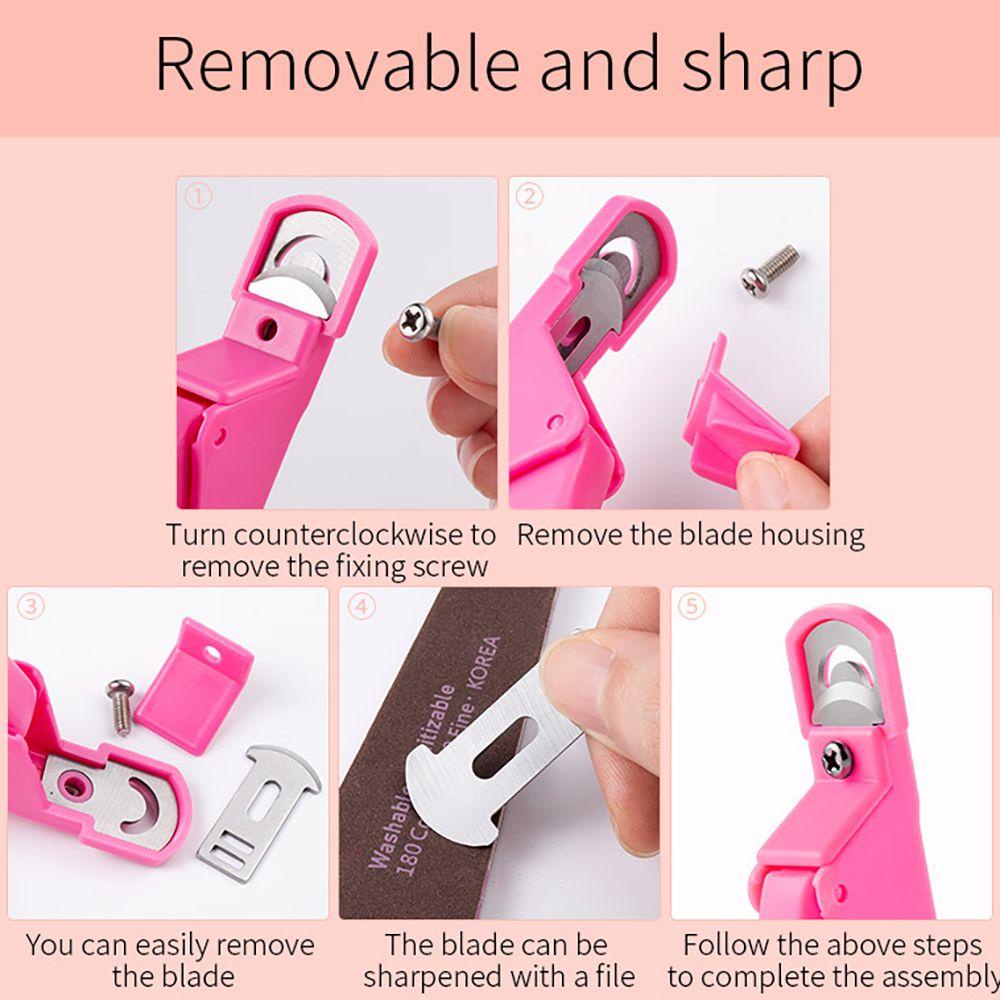 Kềm Cắt Móng Tay Giả Cạnh Tròn Bằng Nhựa