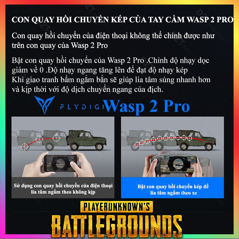 Flydigi Wasp 2 Pro | Tay cầm chơi game cho iOS và Android chơi PUBG, Call of Duty, Liên quân cực thích