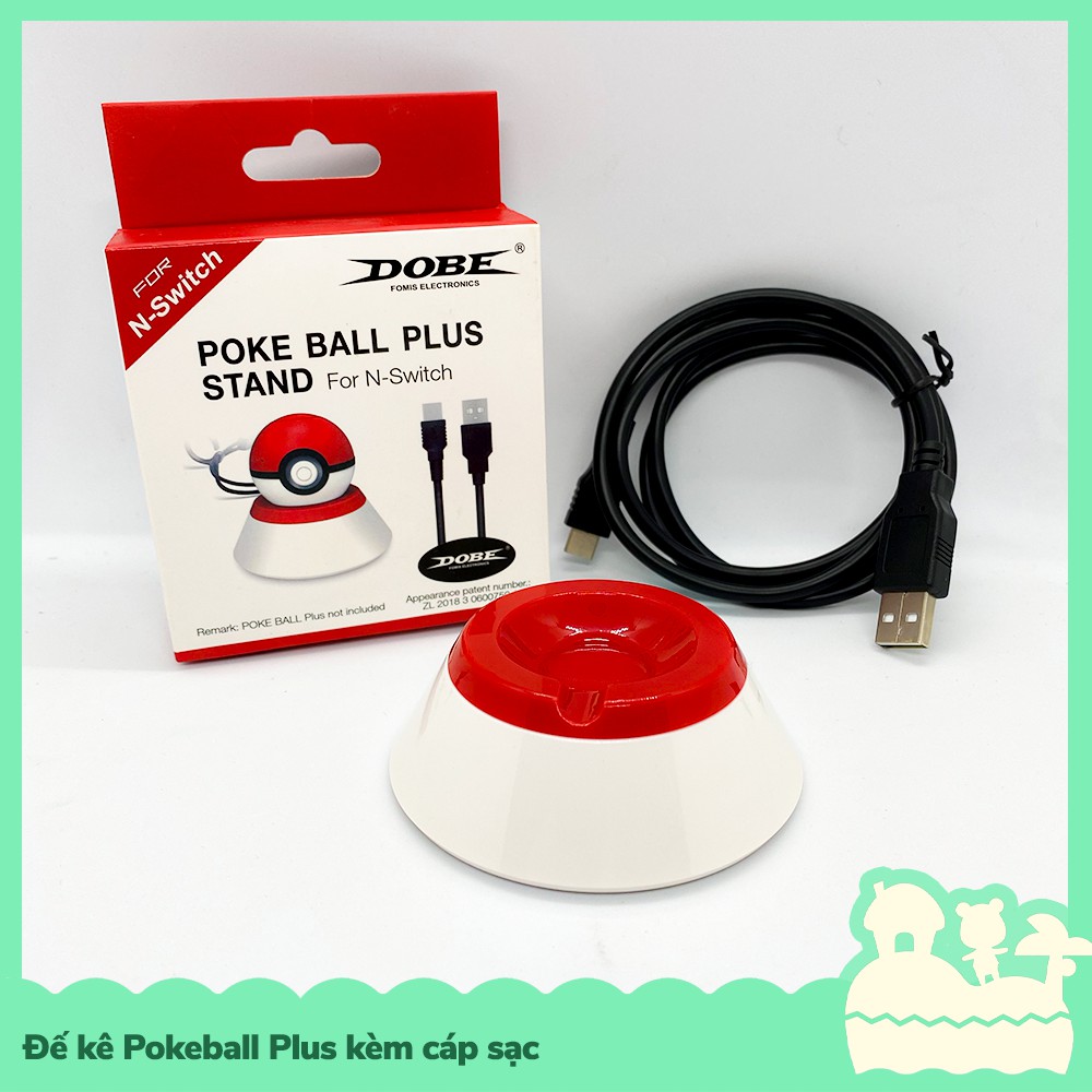 [Sẵn VN - NowShip] Dobe Phụ Kiện Đế Kê Pokeball Plus Kèm Cáp Sạc Nintendo Switch NS, Nintendo Switch Lite