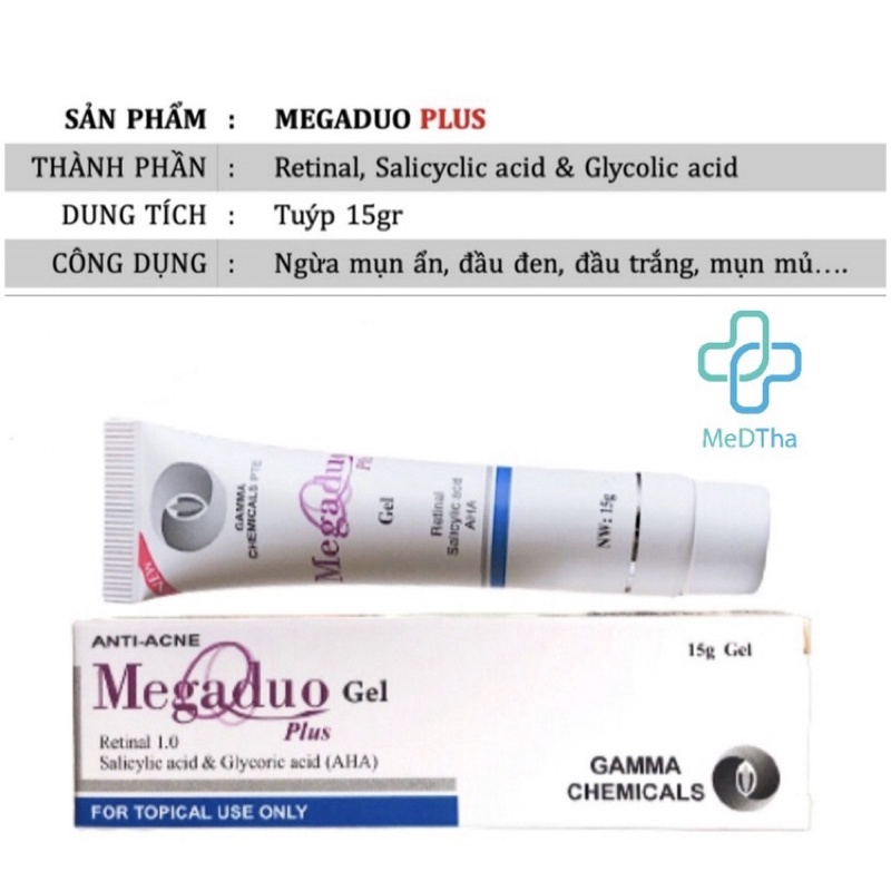 Megaduo - Gel hỗ trợ ngừa mụn, thâm, dưỡng da (Tuýp 15g)
