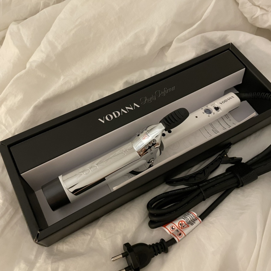 VODANA Máy uốn tóc 36mm 40mm Hàn Quốc Glam wave curling iron_White