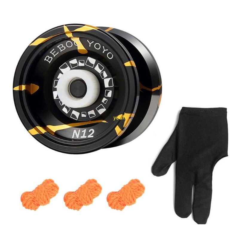 Bộ đồ chơi yoyo bằng kim loại và 3 dây N12 chuyên nghiệp cho các bé