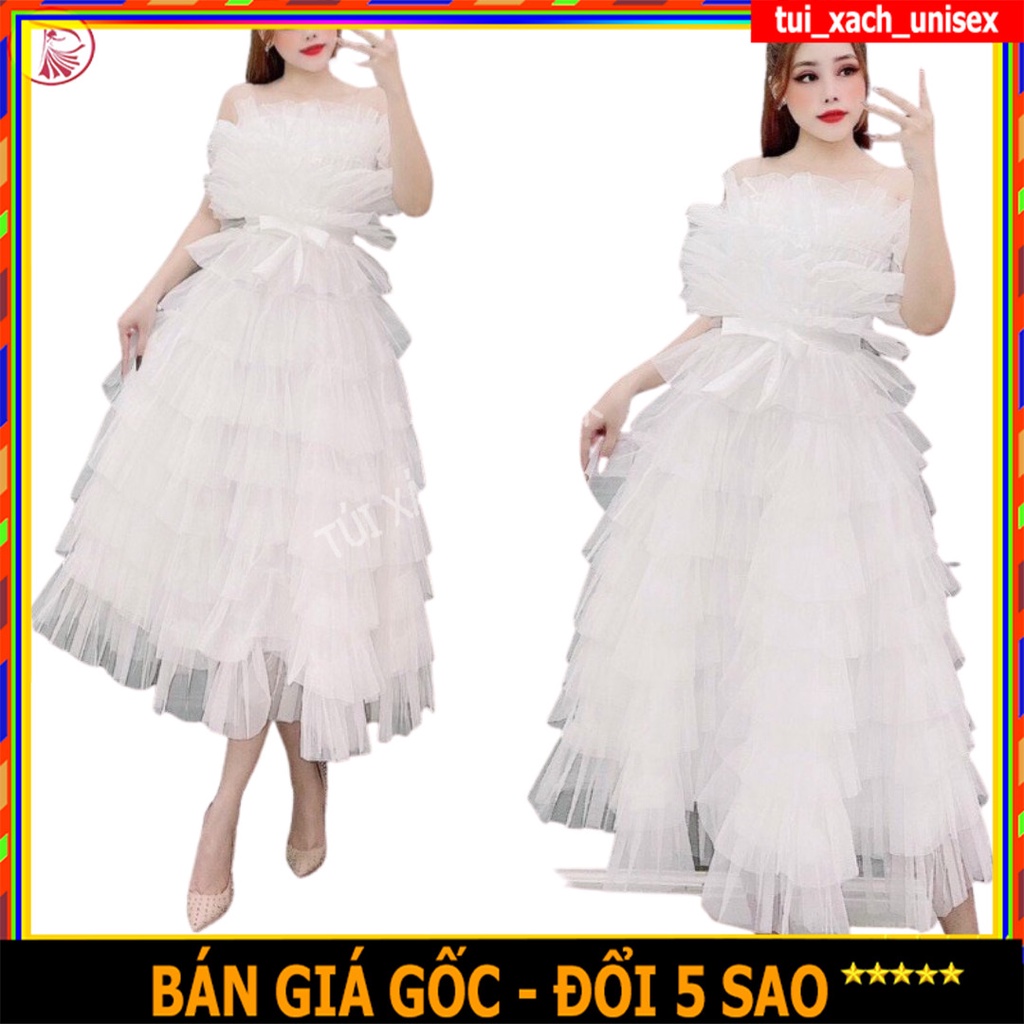 ⚡ HÌNH THẬT KÈM VIDEO ⚡ ĐẦM TẦNG LƯỚI DỰ TIỆC SIÊU HOT - váy nữ du lịch đi biểm Dáng công chúa dài sang chảnh M01