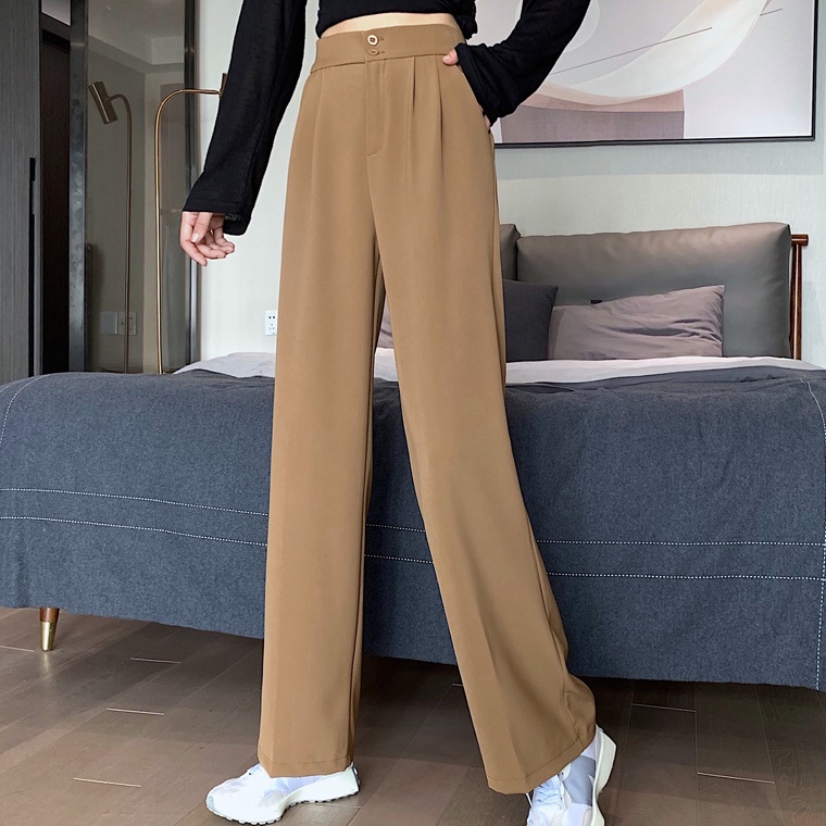 Quần ống rộng SUXI màu sắc đơn giản dễ phối đồ cho nữ