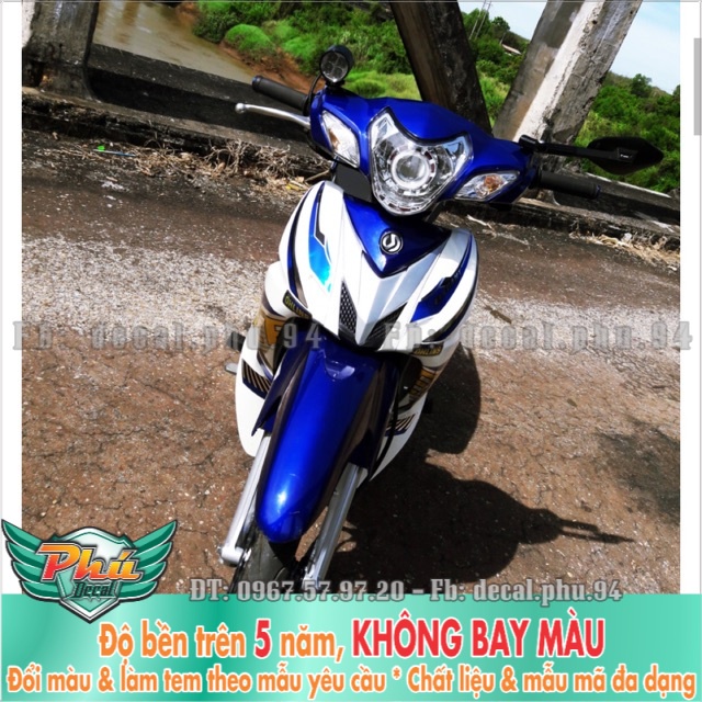 Tem rời Elegant Crom Xanh trắng -1